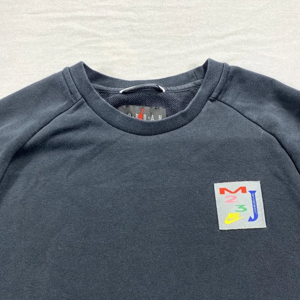 Nike Air Jordan Sweatshirt Mens‎ Small Black Jumpman Flight Crewneck MJ 23
